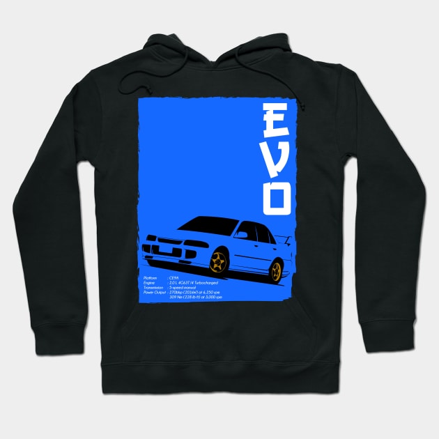 Lancer Evolution III Hoodie by gaplexio